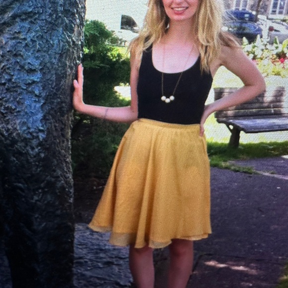 Dagg & Stacey yellow silk skirt (size 4) - Picture 3 of 7